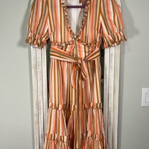 JessaKae Multicolor Striped Midi Dress